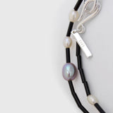 Black Round Tube Freshwater Pearl Necklace gembea jewelry