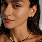 Black Agate Gemstone and Pearl Necklace - Gembea Jewelry