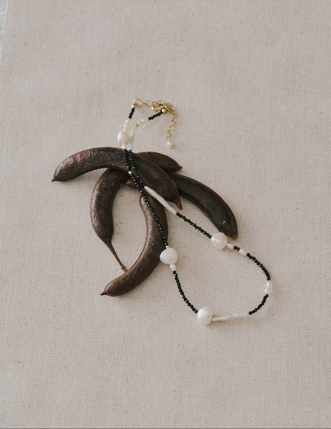 Black Spinel Baroque Pearl Necklace gembea jewelry