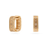 Blossom Vintage Gold Square Hoop Earrings gembea jewelry