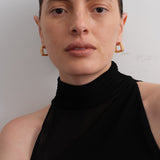 Blossom Vintage Gold Square Hoop Earrings gembea jewelry