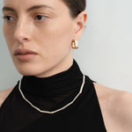 Blossom Vintage Gold Square Hoop Earrings gembea jewelry