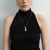 Blossom Vintage Gold Square Hoop Earrings gembea jewelry