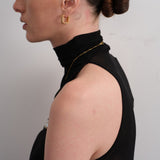 Blossom Vintage Gold Square Hoop Earrings gembea jewelry