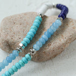 Blue Ocean Natural Stone Beaded Necklace gembea jewelry