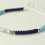 Blue Ocean Natural Stone Beaded Necklace gembea jewelry
