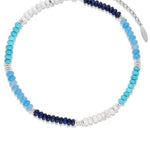 Blue Ocean Natural Stone Beaded Necklace gembea jewelry