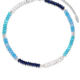 Blue Ocean Natural Stone Beaded Necklace gembea jewelry