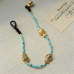 Blue Turquoise Golden Koi Beaded Bracelet gembea jewelry