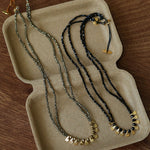 Bohemian Soulbound Double-Layer Gemstone Necklace gembea jewelry