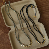 Bohemian Soulbound Double-Layer Gemstone Necklace gembea jewelry