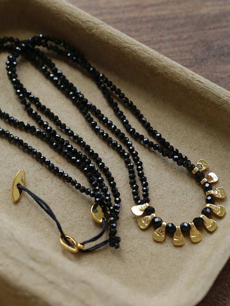 Bohemian Soulbound Double-Layer Gemstone Necklace gembea jewelry