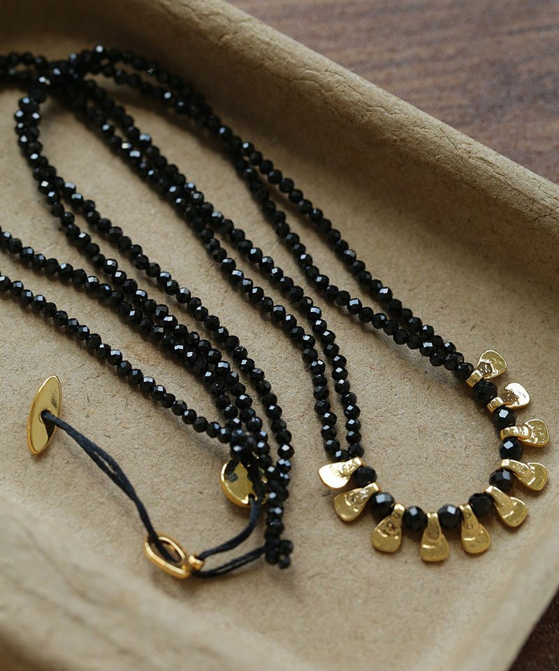 Bohemian Soulbound Double-Layer Gemstone Necklace gembea jewelry