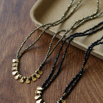 Bohemian Soulbound Double-Layer Gemstone Necklace gembea jewelry
