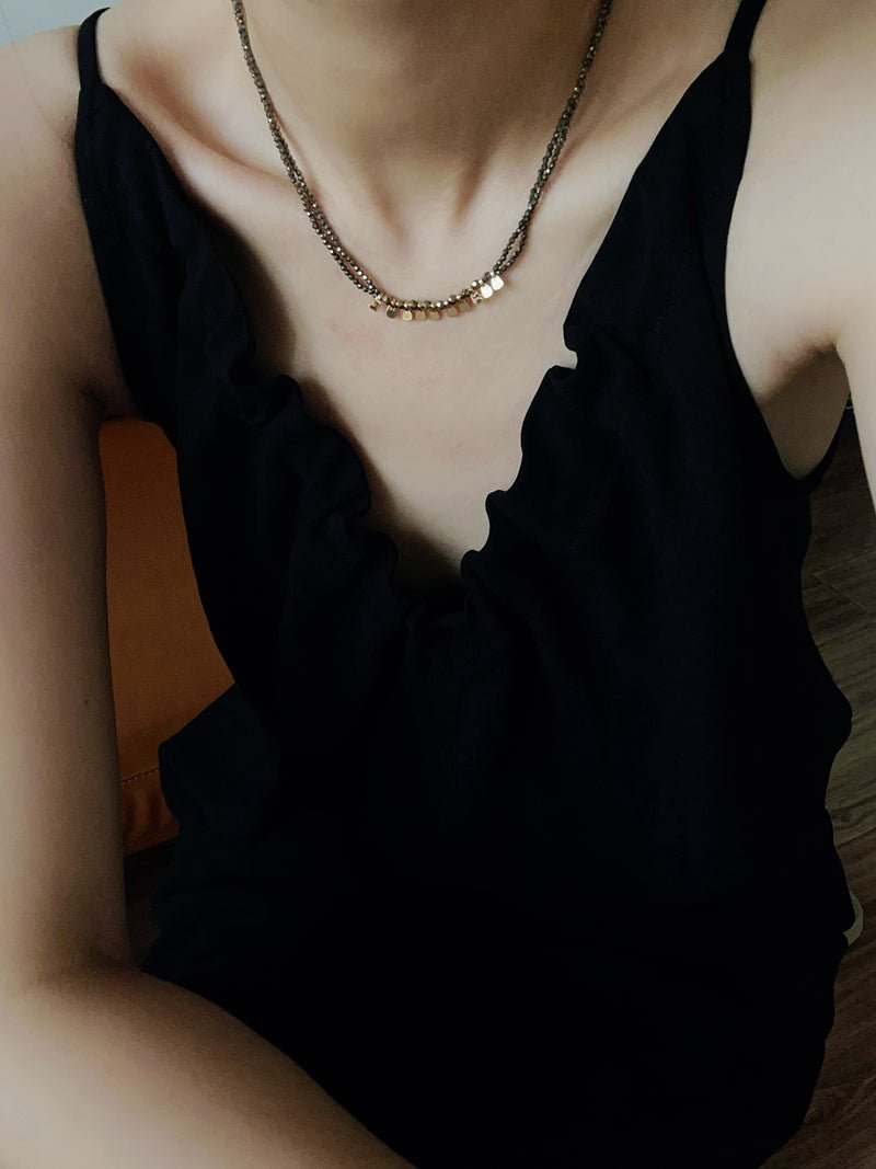 Bohemian Soulbound Double-Layer Gemstone Necklace gembea jewelry