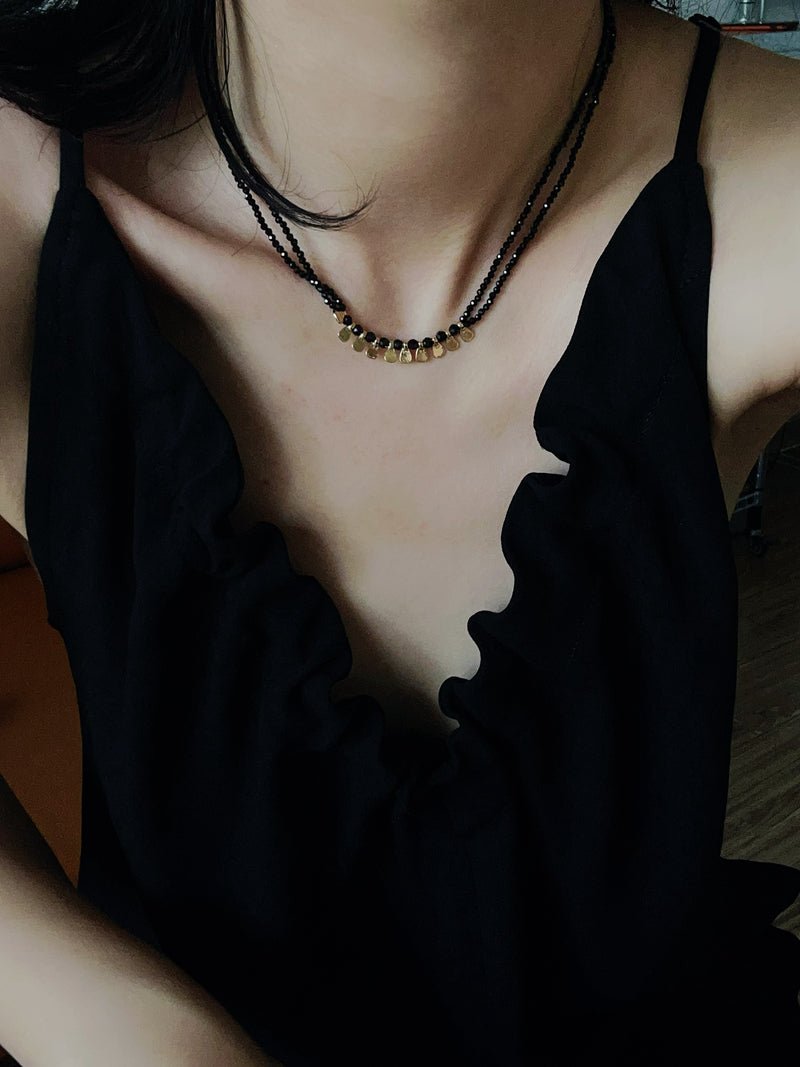 Bohemian Soulbound Double-Layer Gemstone Necklace gembea jewelry