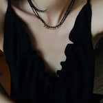 Bohemian Soulbound Double-Layer Gemstone Necklace gembea jewelry