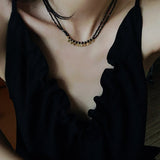 Bohemian Soulbound Double-Layer Gemstone Necklace gembea jewelry