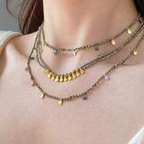 Bohemian Soulbound Double-Layer Gemstone Necklace gembea jewelry