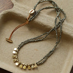 Bohemian Soulbound Double-Layer Gemstone Necklace gembea jewelry