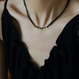 Bohemian Soulbound Double-Layer Gemstone Necklace gembea jewelry