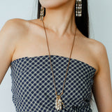 Boho Style Natural Shell Tassel Dangle Earrings gembea jewelry