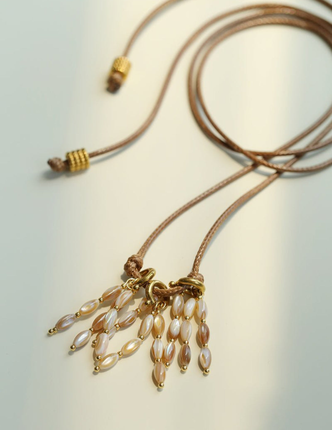 Boho Style Shell Tassel Pendant Necklace gembea jewelry