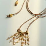 Boho Style Shell Tassel Pendant Necklace gembea jewelry