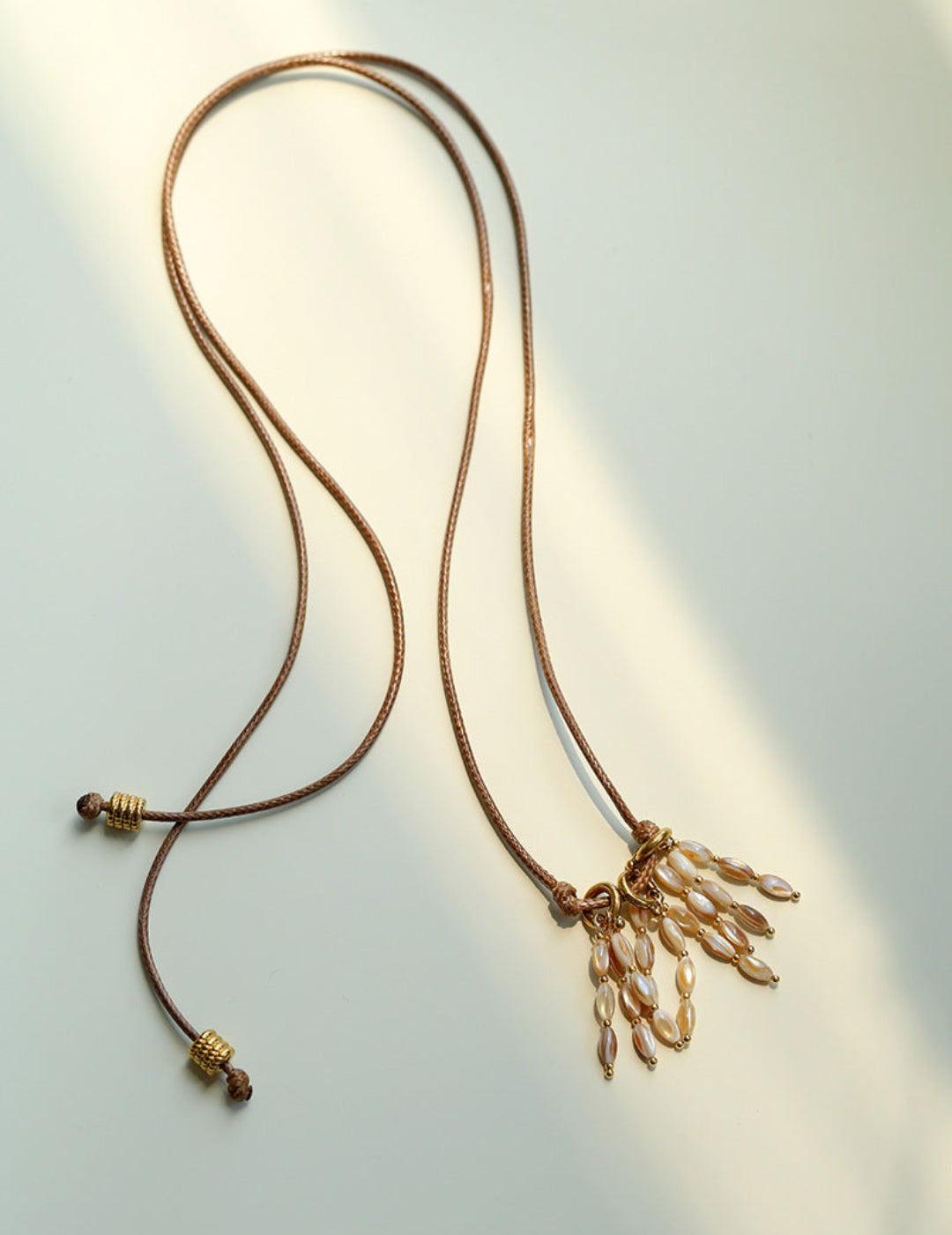 Boho Style Shell Tassel Pendant Necklace gembea jewelry