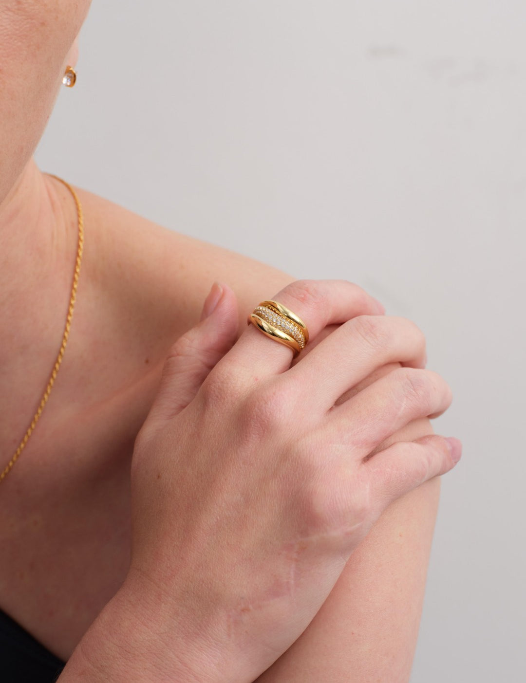 Burger Stack Lab-grown Diamond Ring gembea jewelry