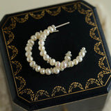 Natural Freshwater Pearl Earrings French Classic - Gembea Jewelry