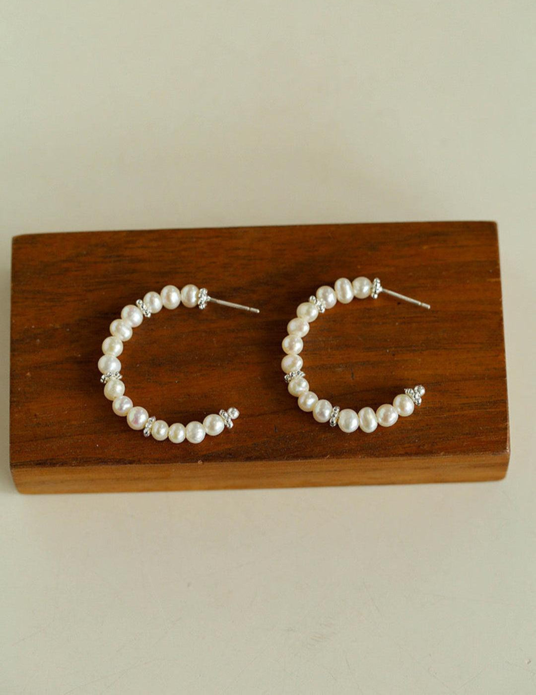 Natural Freshwater Pearl Earrings French Classic - Gembea Jewelry