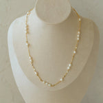 Overlay Natural Pearl Pendant Necklace