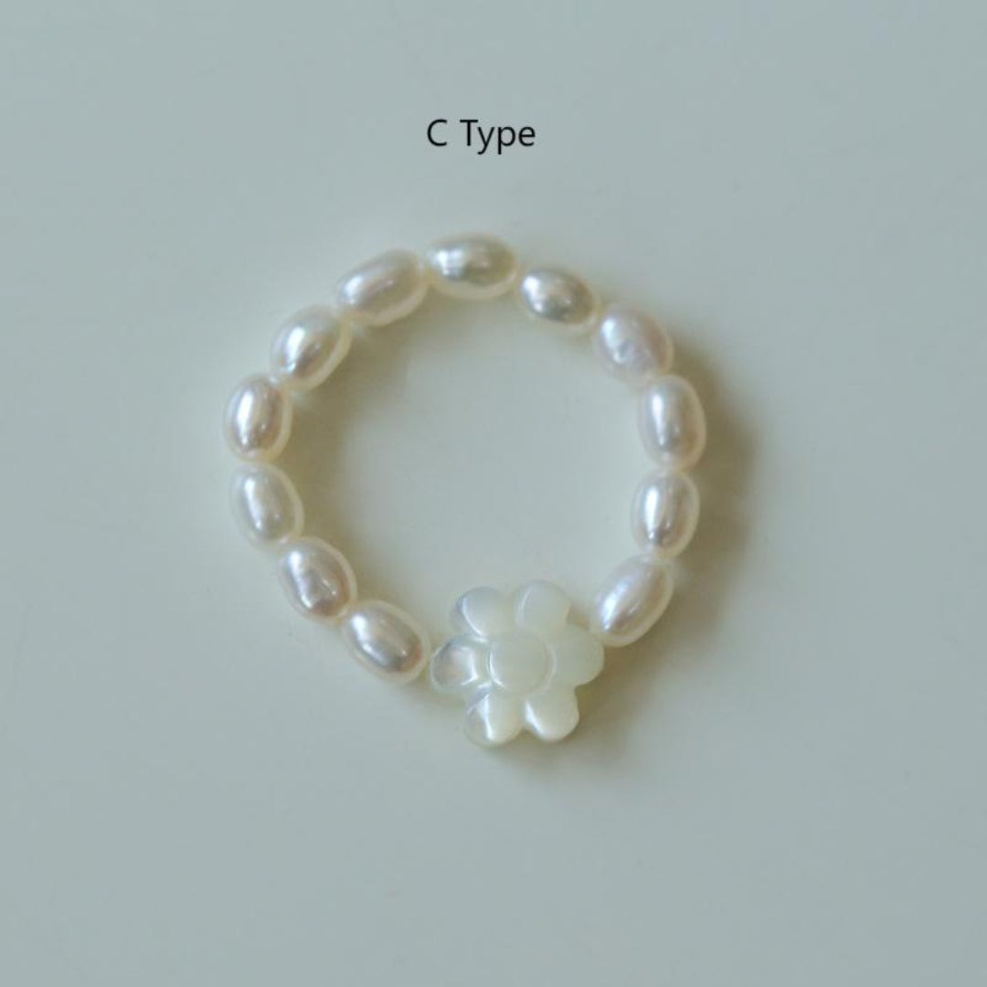 Gembea Jewelry Elastic Irregular Pearl Ring