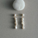 Capri Irregular Freshwater Pearl Long Earrings gembea jewelry