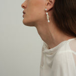 Capri Irregular Freshwater Pearl Long Earrings gembea jewelry