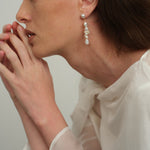 Capri Irregular Freshwater Pearl Long Earrings gembea jewelry