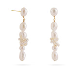 Capri Irregular Freshwater Pearl Long Earrings gembea jewelry