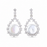 Celeste Cubic Zirconia Baroque Pearl Earrings gembea jewelry