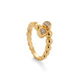 Celestial Bead 5A Zircon Open Ring GEMBEA JEWELRY