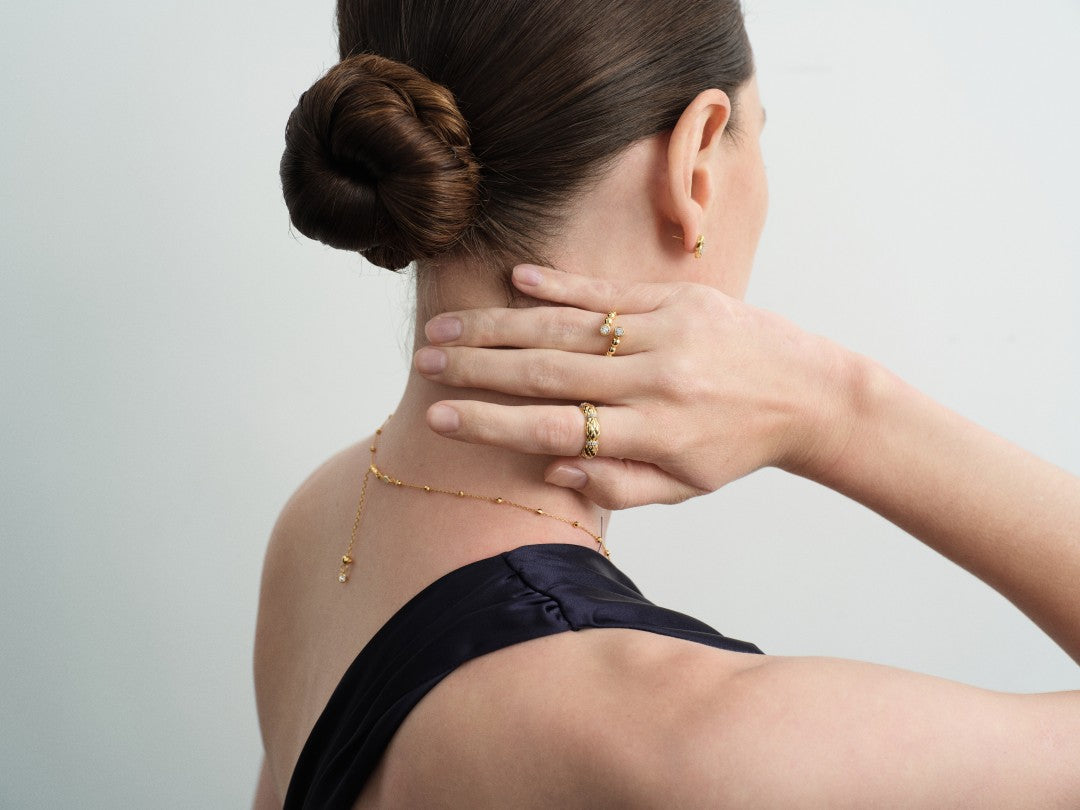 Celestial Bead 5A Zircon Open Ring GEMBEA JEWELRY