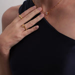 Celestial Bead 5A Zircon Open Ring GEMBEA JEWELRY