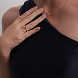 Celestial Bead 5A Zircon Open Ring GEMBEA JEWELRY