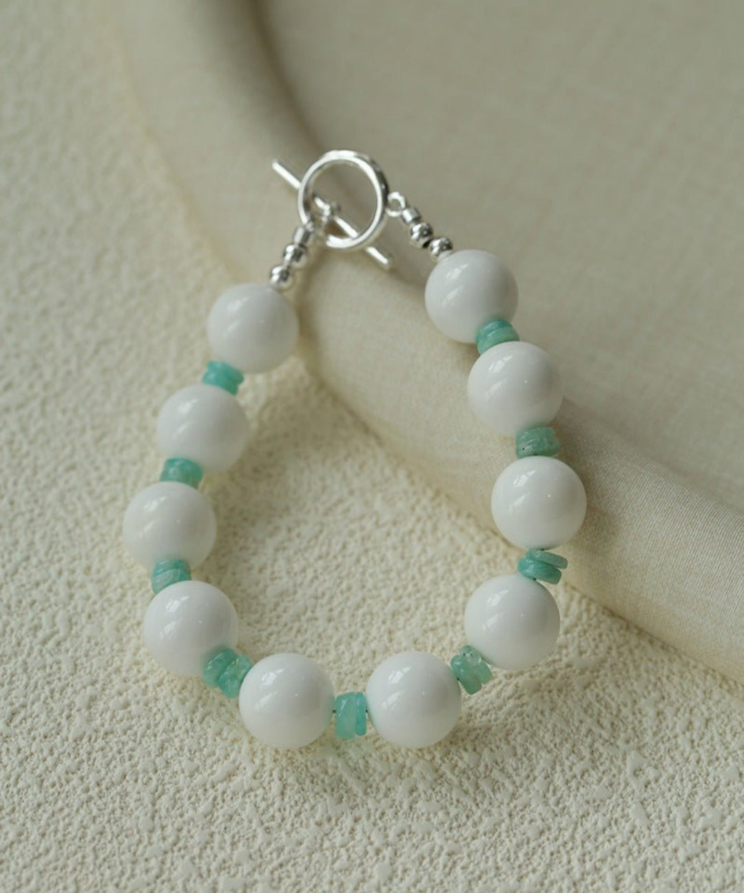 Celestial Wave Shell Amazonite Beaded Bracelet gembea jewelry