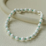 Celestial Wave Shell Amazonite Beaded Necklace gembea jewelry