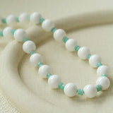 Celestial Wave Shell Amazonite Beaded Necklace gembea jewelry