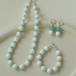 Celestial Wave Shell Amazonite Drop Earrings gembea jewelry
