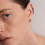 Cherry Garnet Stud Earrings gembea jewelry