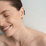 Cherry Garnet Stud Earrings gembea jewelry