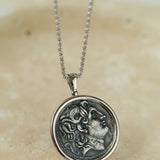 Classic Alexander Silver Coin Plus Necklace gembea jewelry